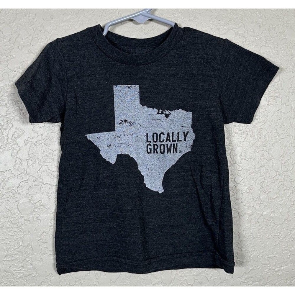 Texas Locally Grown Clothing Company Toddler State Graphic Tee Gray T-Shirt Sz 2